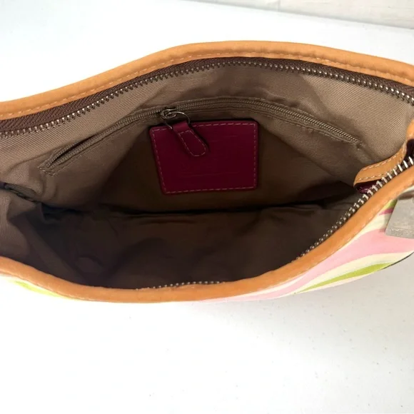 Vintage Coach 1884 Soho Twill Striped Hobo Bag Y2K - Picture 8 of 8